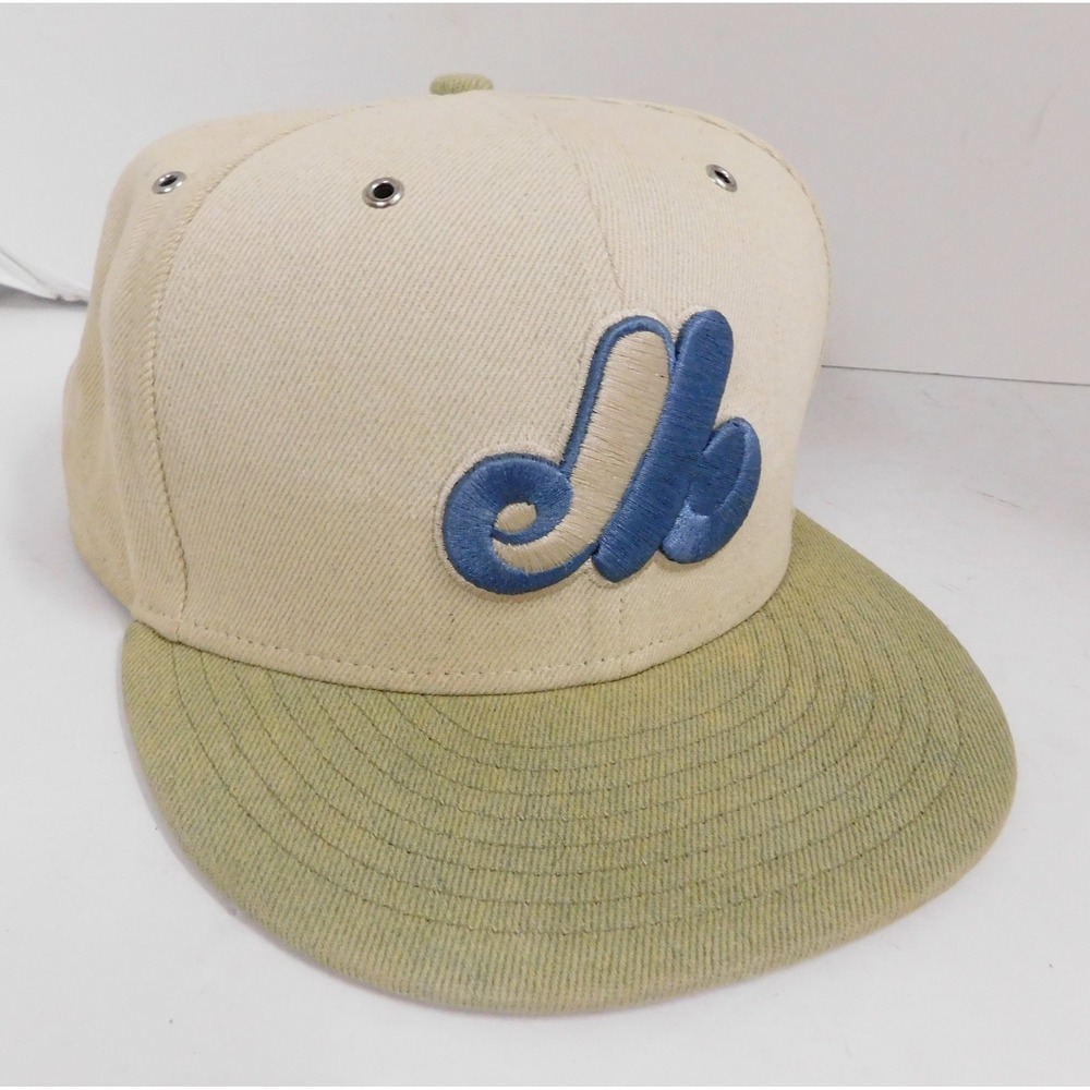 Size 7 3/4-Montreal Expos New Era 59fifty Fitted MLB Hat Cotton Material